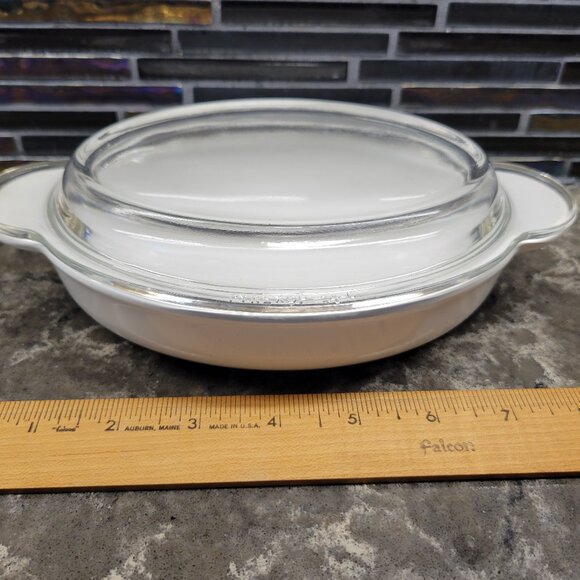 SET OF (3) PYREX GRAB IT BOWLS CORNING WARE VINTAGE 1970s ROUND OVAL GLASS LIDS - Picture 8 of 15